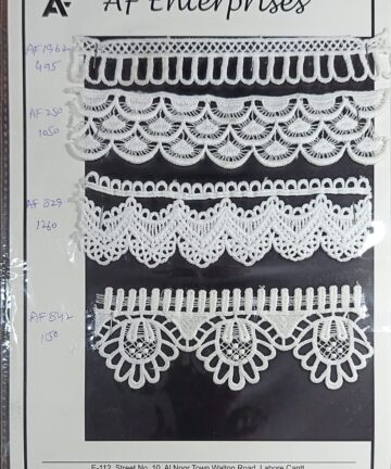 White Embroidered Lace Trims – Collection 1 by AF Enterprises
