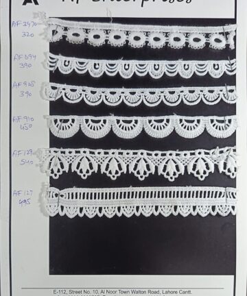 White Embroidered Scalloped Lace Trims – Classic & Contemporary Collection by AF Enterprises