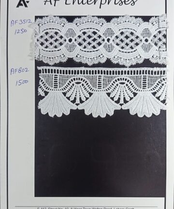 White Embroidered Luxury Wide Lace Trims – Ornamental Statement Collection by AF Enterprises