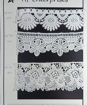 White Embroidered Luxury Floral Lace Trims – Premium Wide Border Collection (AF Enterprises)